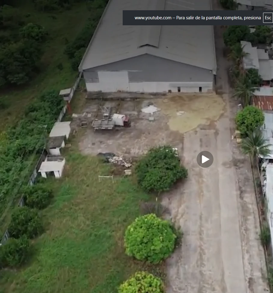 Vista del galpón desde la entrada